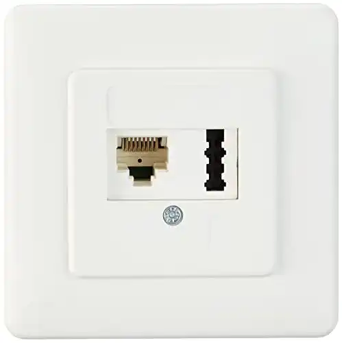 Telefondose Rutenbeck IAE/ UAE 8(6)-TAE 6 UP reinweiss, 1 Stück