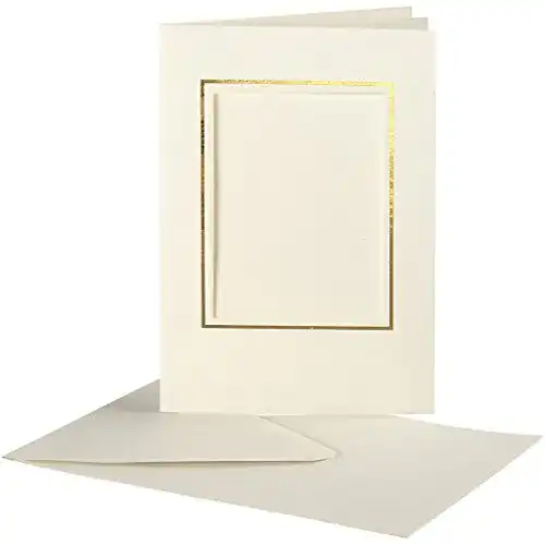 Passepartout-Karten Creativ Company, cremefarben, 10 Stück