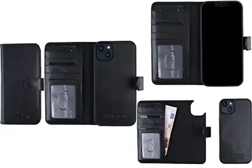 iPhone-14-Leder-Case HANS/SON Lederhülle mit Kartenfächern