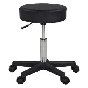 Hocker display4top Schwarz Einstellbare Rollkissen, 5 Wheels