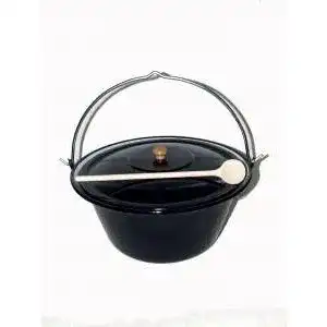Gulaschkessel troph-e-shop Set Gulaschtopf 22 Liter Emaille