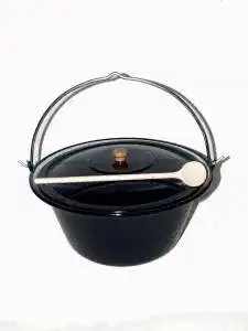 Gulaschkessel troph-e-shop Set Gulaschtopf 22 Liter Emaille