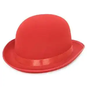 Melone (Hut) EOZY Herren Damen Melone Bowler Hut 12cm Rot