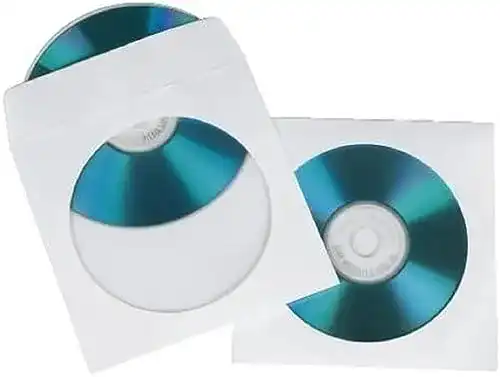 CD-Hüllen Hama CD/DVD Papier-Schutzhüllen, Weiß, 100er-Pack