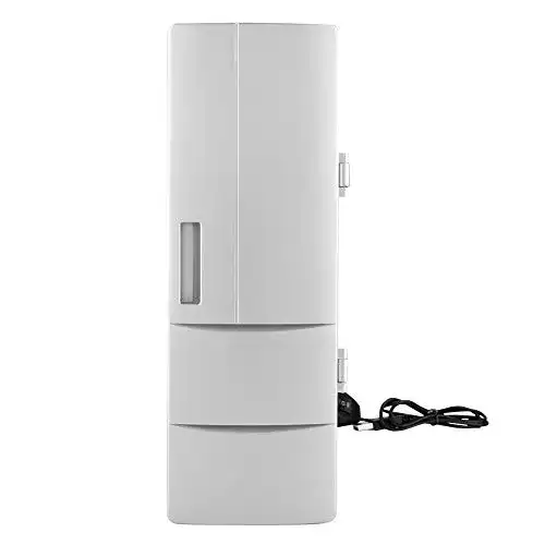 USB-Kühlschrank Hilitand Tragbare USB Mini mit LED-Leuchten