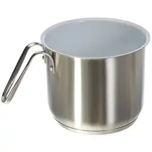 Milchtopf Style’n Cook Keramik, Edelstahl/weiss, 14 cm