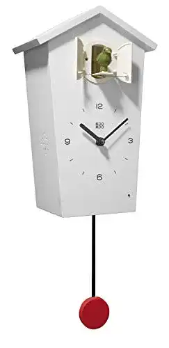 Kuckucksuhr KOOKOO Birdhouse Weiss, Modernes Design
