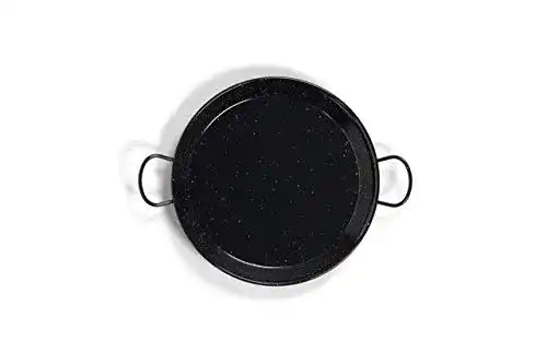 Paella-Pfanne La Valenciana 10 cm, emaillierter Edelstahl, 42 cm