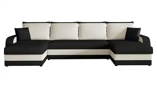 U-Sofa Mirjan24 Ecksofa Kristofer U, Design mit Schlaffunktion