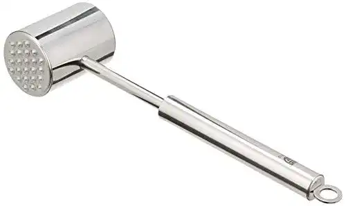 Fleischklopfer GRÄWE Fleischhammer aus Edelstahl, doppelseitig