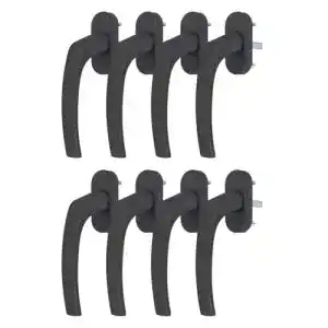 Fenstergriff kj-vertrieb 8 x Alu in Grau RAL 7016 Stiftlänge 40mm