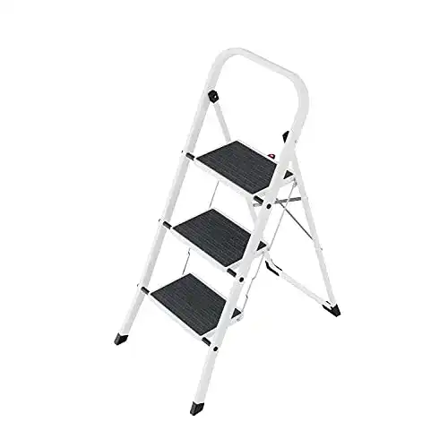 Trittleiter Hailo HobbyStep Stahl-Klapptritt-Leiter | 3 Stahl-Stufen