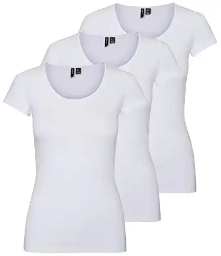 Weißes T-Shirt Damen VERO MODA Damen VMMAXI My Soft