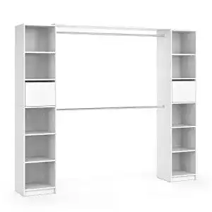 Offener Kleiderschrank Vicco Kleiderschrank Guest, Weiß, 225 x 189