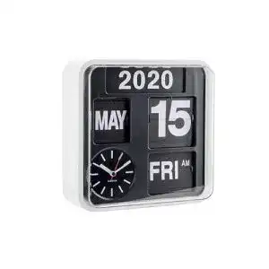 Fallblattanzeige Karlsson KA5364WH – Mini-Wanduhr mit Kalender