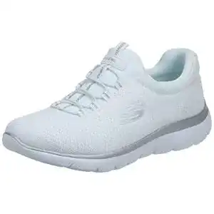 Fitnessschuh Skechers Damen Summits Sneaker, Weiß Silber, 36 EU