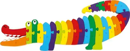 Buchstaben-Puzzle Small Foot 3425 Puzzle Krokodil ABC bunt