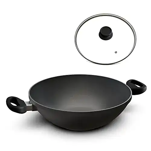 Hoffmann-Pfanne Hoffmann Großer Wok 32 cm Feste Griffe