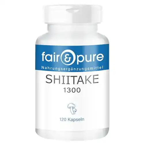 Shiitake-Kapseln Fair & Pure Shiitake 650mg (Lentinula edodes)