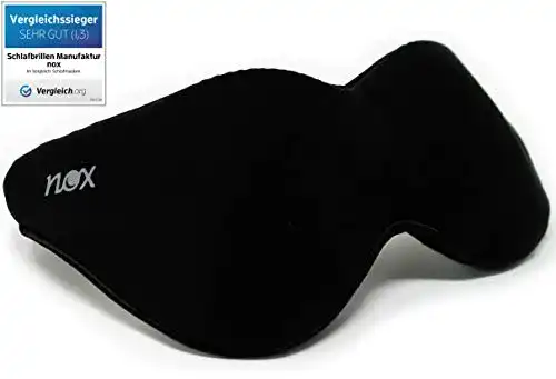 Schlafmaske nox . Von Hand gefertigte Schlafbrille Anpassbarkeit