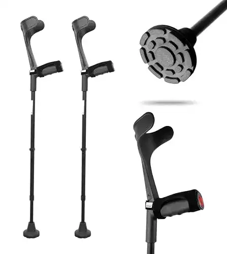 Krücken KMINA – Schwarz (x2 Stück), COMFORT PLUS Doppelset