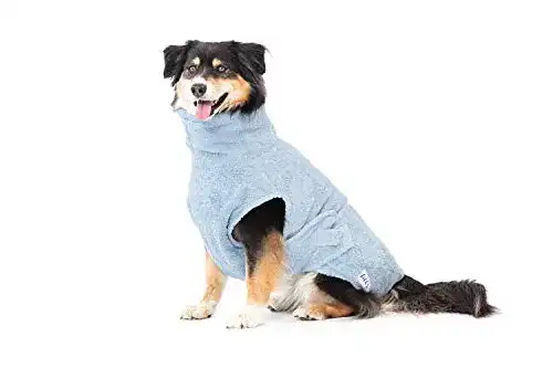 Hundebademantel Lill’s, 100% Bio-Baumwolle, Organic Ocean Blue