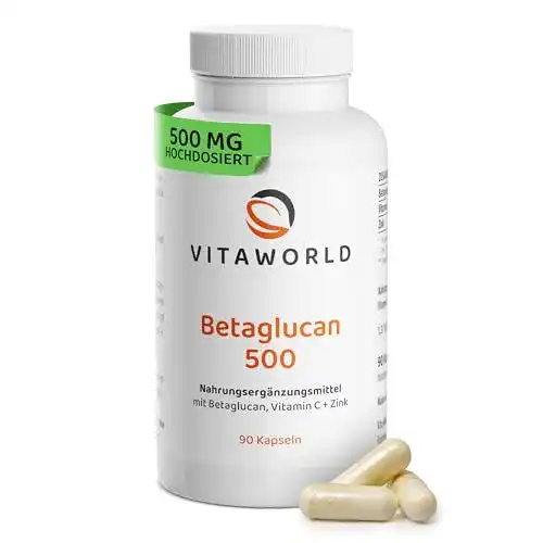 Beta-Glucan Vita World Betaglucan 500mg, 90 Kapseln