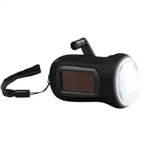 Dynamo-Taschenlampe PEARL Solar Taschenlampe: mit Solarpanel