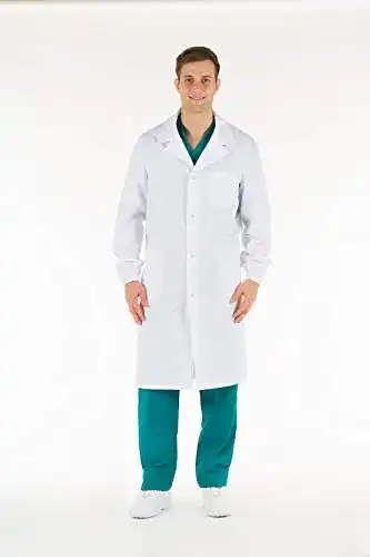 Laborkittel GIMA – Weisser Unisex-Arzt- und Labormantel