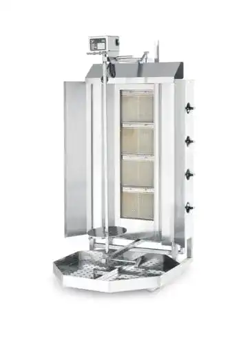 Dönergrill Hendi , Gyrosgrill, Vertikalgrill, Drehgrill, 4 Brenner