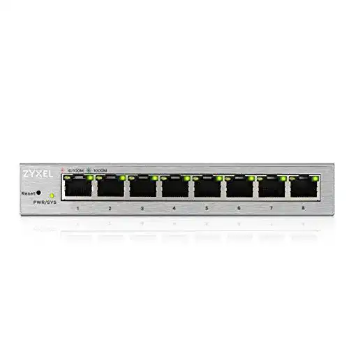 Managed Switch ZyXEL 8-Port Gigabit Web, Lifetime Garantie
