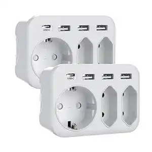 Steckdosenadapter massway USB Steckdose, 3-Fach Steckdosen