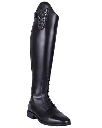 Lederreitstiefel QHP Leder-Reitstiefel Sasha Adult schwarz