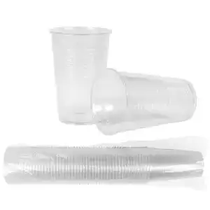 Einwegbecher Heku 30490, 50 Einweg-Trinkbecher, klar, 0,3l