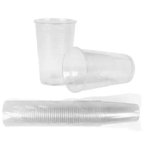Einwegbecher Heku 30490, 50 Einweg-Trinkbecher, klar, 0,3l