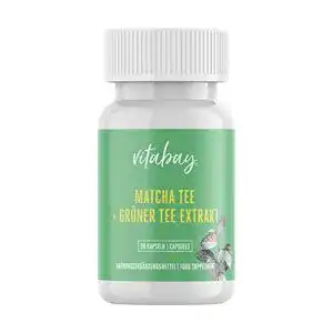 Grüner-Tee-Kapseln vitabay Matcha Tee 300 mg, 90 Kapseln