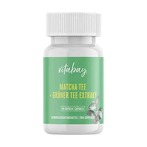 Grüner-Tee-Kapseln vitabay Matcha Tee 300 mg, 90 Kapseln