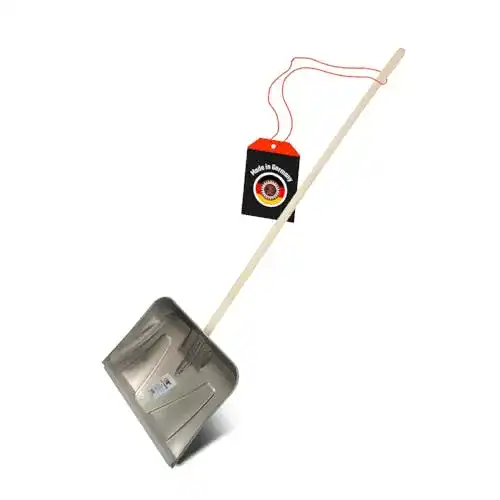 Alu-Schneeschieber SHW-FIRE, Alu 52 cm, Schutzkante mit Stiel