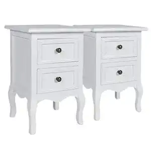 Nachttisch Vintage Decorush vidaXL 2x Nachttisch Weiß