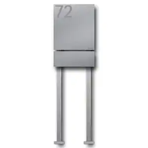 Standbriefkasten z-e-d Briefkasten Edelstahl mit Zeitungsfach B1