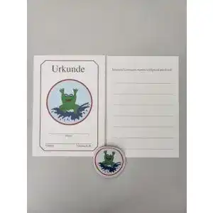 Schwimmabzeichen Erlebe Wasser 1x Frosch Abzeichen + Urkunde