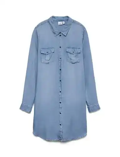 Jeanskleid VERO MODA Kleid 10184172 Light Blue Denim M
