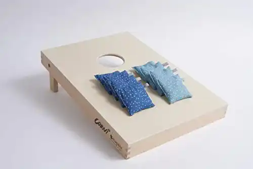 Cornhole haptix CORNi Wurfsäckchenspiel mit 8 Wurfsäckchen