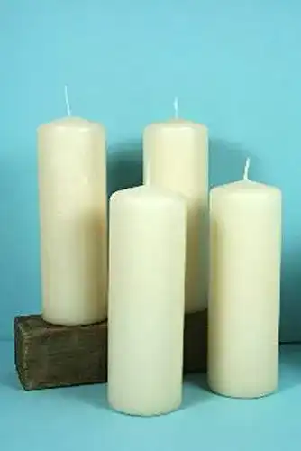 Altarkerzen Hillfield 4 RIESEN cremefarbene “ALTAR” 200 x 68 mm