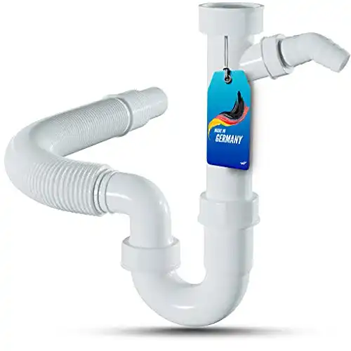 Siphon LOBENSWERK für Küchenspüle, flexibler Ablaufschlauch