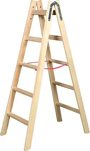 Holzstehleiter plid Holzleiter Bockleiter Sprossenleiter 2×6