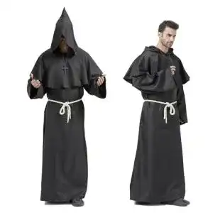 Mönchskutte MiiDD Priester Robe Mönch Kostüm mit Kapuze