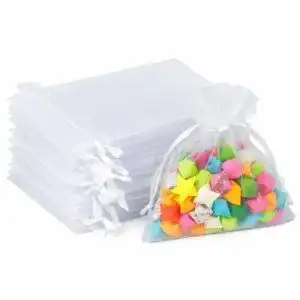Organzasäckchen G2PLUS Hochzeit Säckchen Organza 100 Stück