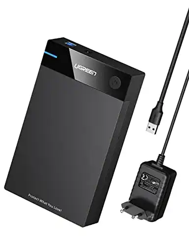 Festplattengehäuse (3,5 Zoll) UGREEN, USB 3.0 Kabel, Netzteil