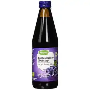 Heidelbeersaft Alnavit Bio Heidelbeer Muttersaft, vegan, 6er Pack